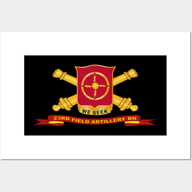 23rd Field Artillery Battalion w Br - Ribbon Wall Art by twix123844